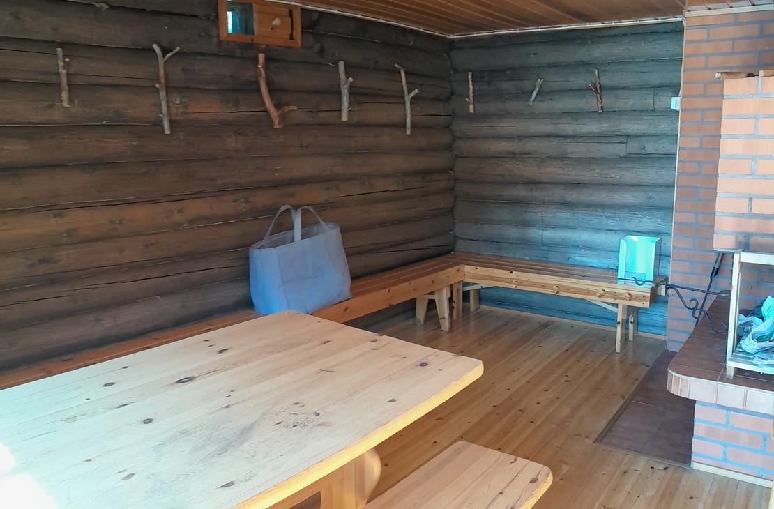 Saunahütte. Hütte des Parkwächters