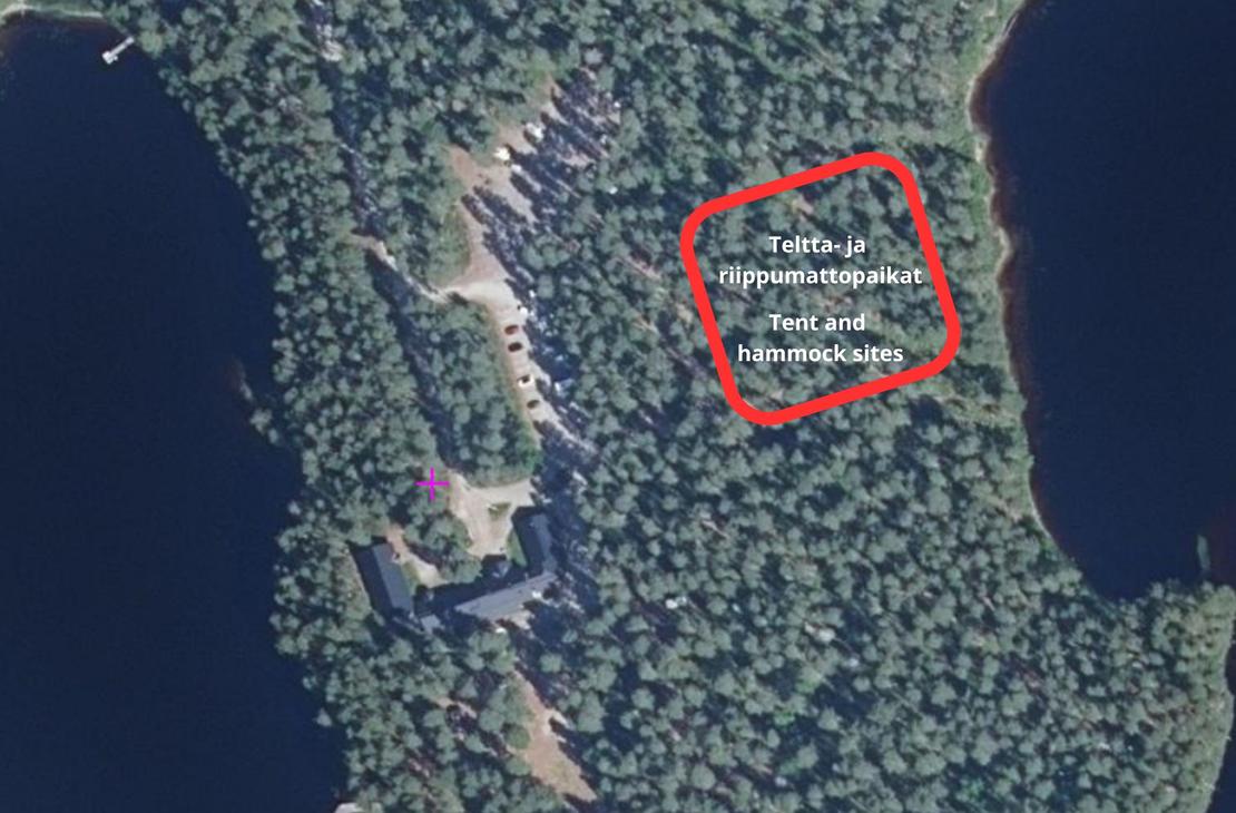 Parc national Petkeljärvi, vue aérienne de Petraniemi