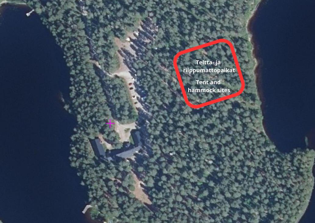 Parc national Petkeljärvi, vue aérienne de Petraniemi