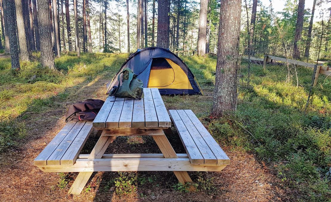 Tente, parc national Petkeljärvi, centre Petkeljärvi
