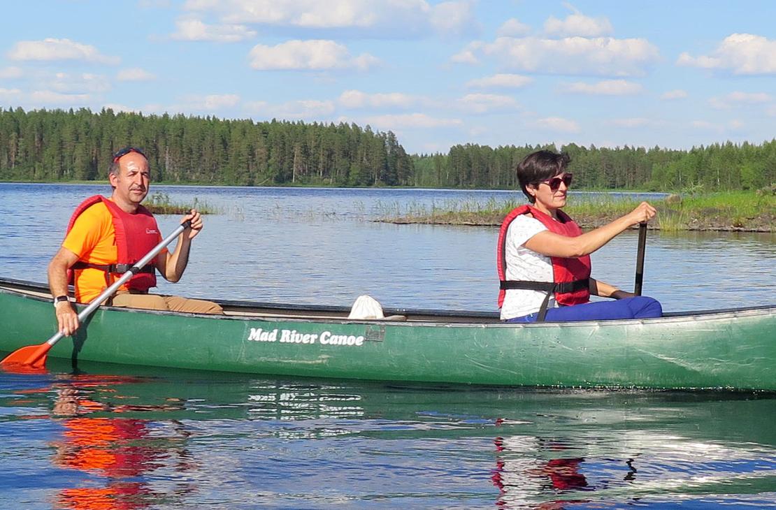 Parc national de Petkeljärvi, centre Petkeljärvi, location de canoë