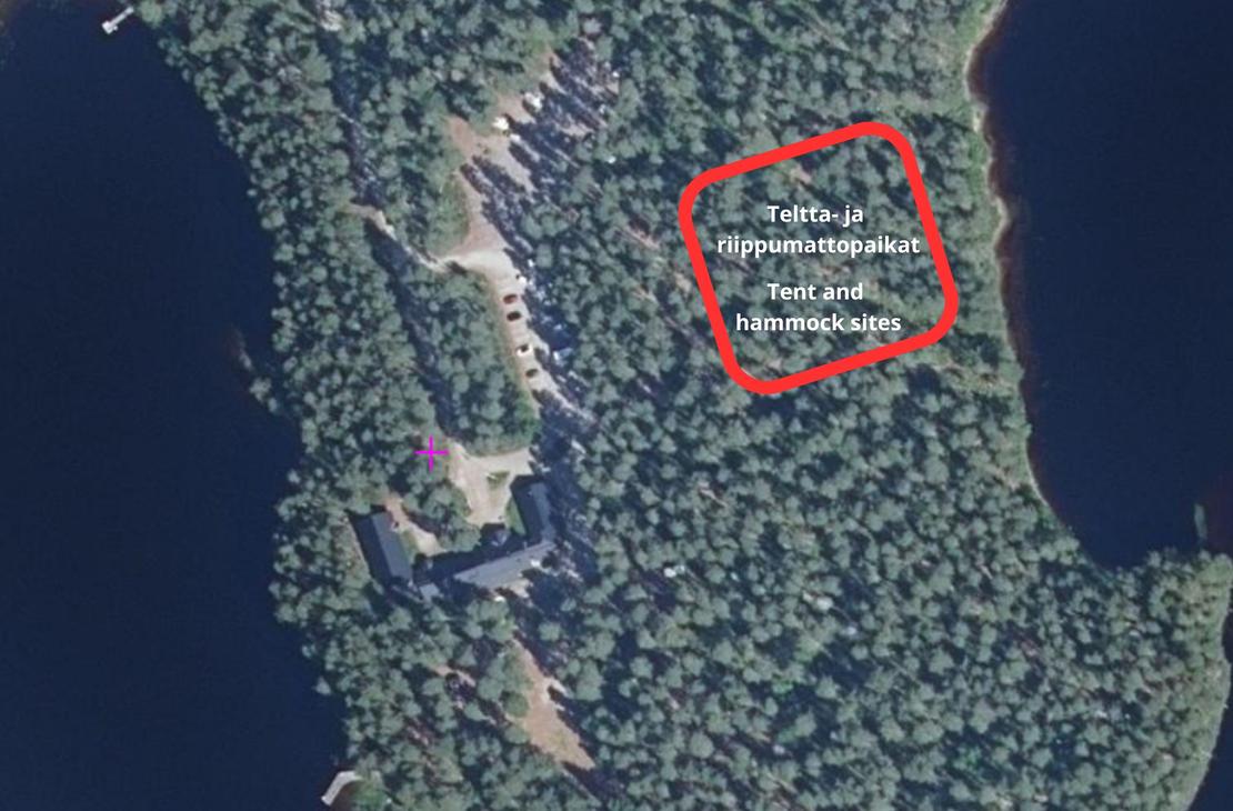 Parc national Petkeljärvi, vue aérienne de Petraniemi