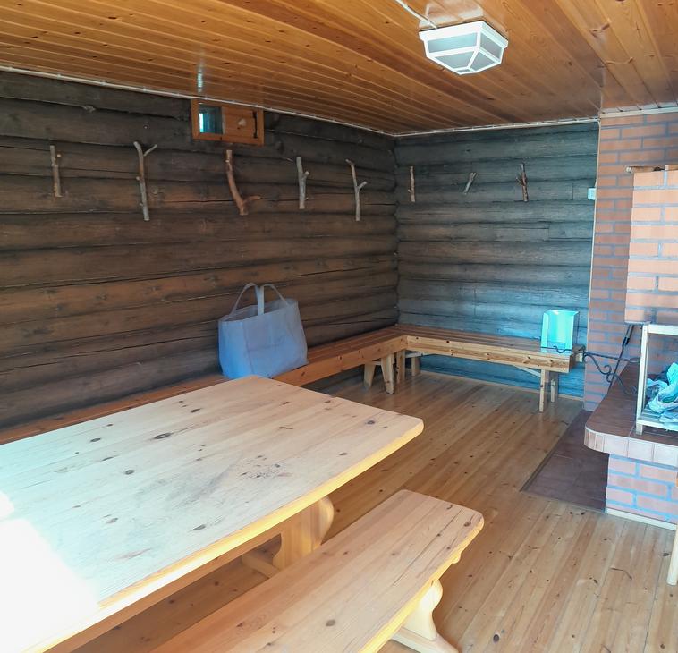 Saunahütte. Hütte des Parkwächters