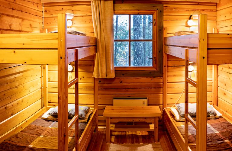 Unterkunftszimmer im Wanderzentrum des Nationalparks Petkelj&auml;rvi